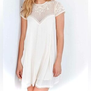 ⭐️BOGO FREE⭐️ MAURICE’S Sheer Top Trapeze Dress with Mesh Yoke Medium